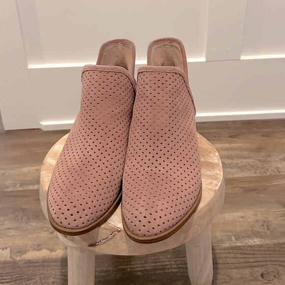 Lucky Brand Shoes - Lucky Brand Baley Bootie Perforated Suede Pink Blush
